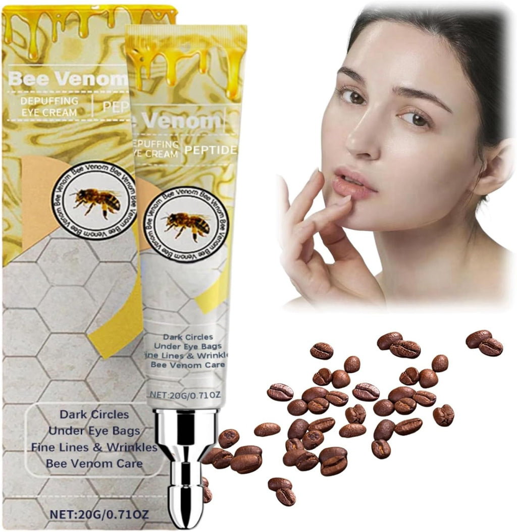 Bee Venom Eye Cream,Eye Cream for Dark Circles and Puffy Eyes,Eye Bags Remover,Anti Wrinkle Eye Cream,Caffeine Eye Cream anti Aging,Moisturizing under Eye Cream,Firming Eye Cream,Eye Bag Removal,20G