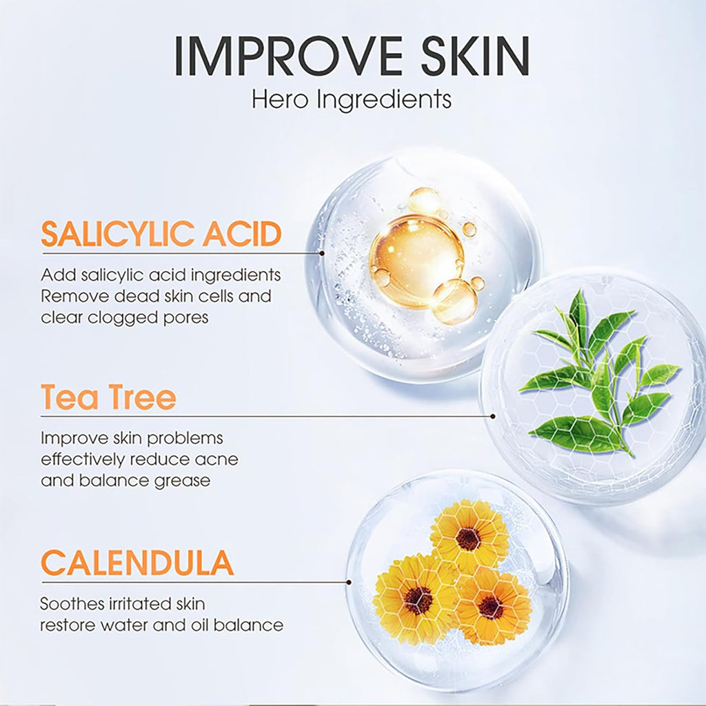 Salicylic Acid Cleanser - Face Wash for Deep Cleansing - Scrub Face Cleanser for Pore Purifying - Exfoliating Facial Cleanser - Korean Skincare Face Cleanser Women - Hydrating Cleanser for Dry Skin