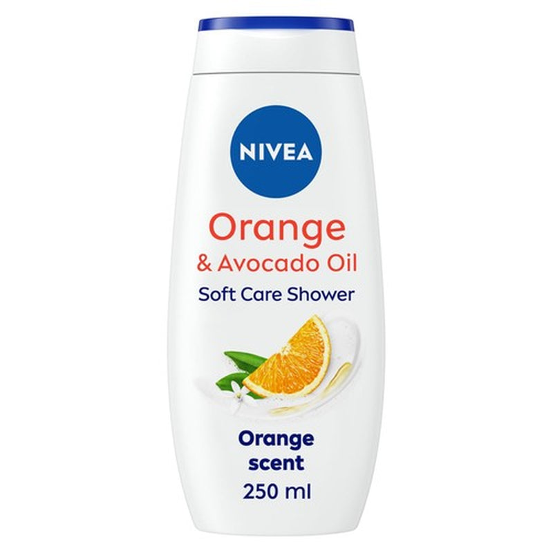 NIVEA Indulgent Moisture Orange Shower Cream, (250 Ml, Pack of 6), Moisturising
