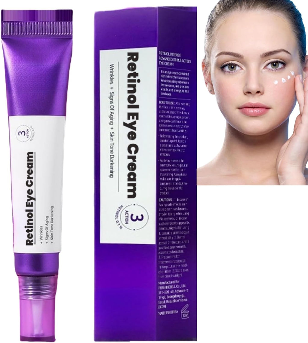 Retinol Intense Reactivating Eye Cream,Retinol Eye Cream,Anti Aging Eye Cream,Under Eye Cream,Eye Cream for Dark Circles and Puffy Eyes,Eye Bags Remover,Eye Cream anti Aging,Anti Wrinkle Eye Cream