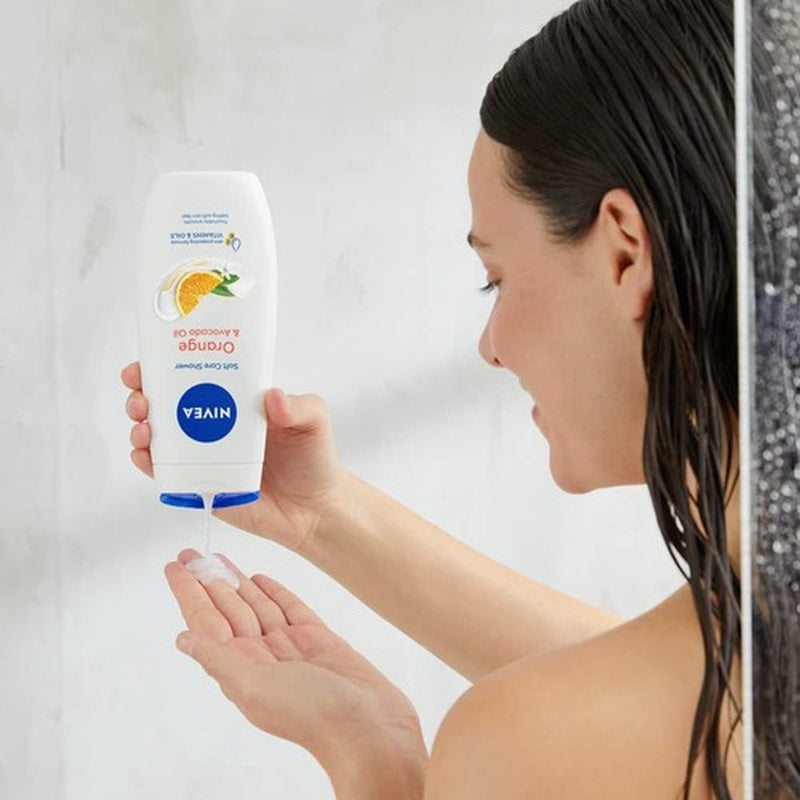 NIVEA Indulgent Moisture Orange Shower Cream, (250 Ml, Pack of 6), Moisturising