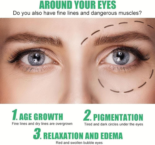 Press Type Caffeine Eye Cream with Squalane and Peptides,For Puffiness and Bags under Eyes,Day and Night Peptide Anti-Wrinkle Eye Cream,Reduce Fine Lines around the Eyes 1.7 FL OZ